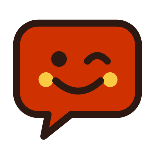 The Disbigle logo: a winking speech bubble